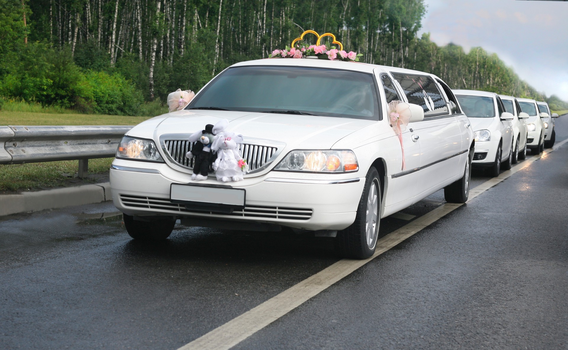 wedding limousine with ex-court